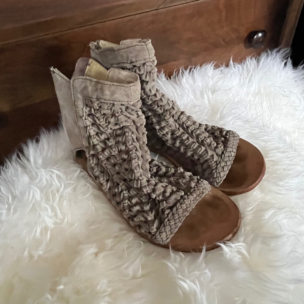 Free People Island Cruiser Woven Suede Sandals Womens 7 - Picture 5 of 11